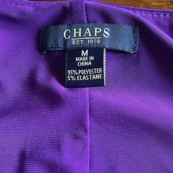 Royal purple sleeveless Chaps dress in size Medium - Picture 3 of 3